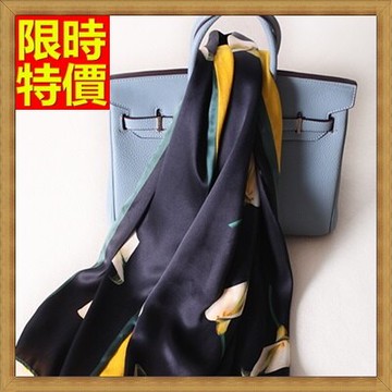 絲巾真絲質圍巾-優雅馬蹄蓮簡約大方桑蠶絲女性大方巾67s50【獨家進口】【米蘭精品】