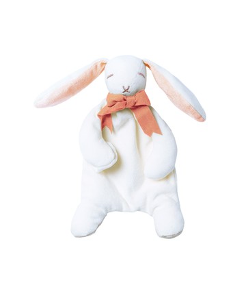 [展示品出清] 有機棉安撫巾/魔鬼氈奶嘴釦-邦尼(粉)