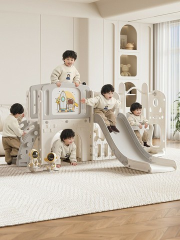 【台灣公司 可開發票】勤卡萊滑梯兒童室內家用寶寶滑滑梯秋千組合二合一2至8歲小型玩具