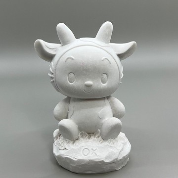 交換禮物 送精油 2023最Q萌寵 十二生肖牛 擴香石家飾 吸濕防潮
