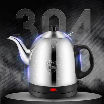 304不銹鋼加厚電熱壺家用燒水壺自動斷電靜音長嘴電茶壺食品級