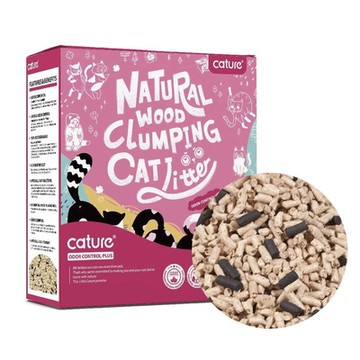 【3入組】cature凱沃 天然木凝結砂/天然綠茶豆腐凝結貓砂 6L/2.4kg(購買第二件都贈送寵喵樂-貓草玩具*1包)