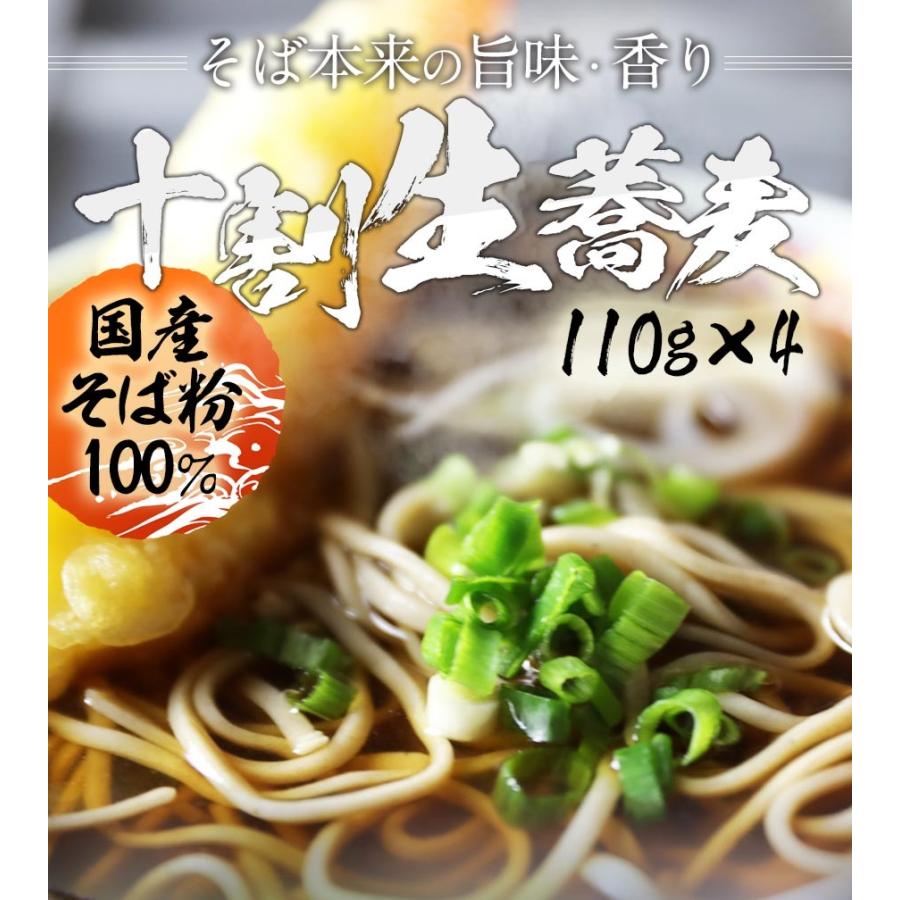 十割生そば ギフト そば 十割生そば4人前そば110g×4(4人前・十割生そば)そば 蕎麦　十割生そば