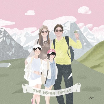 【生日/紀念日禮物】客製畫 似顏繪 - 實體畫【詠丹插畫】