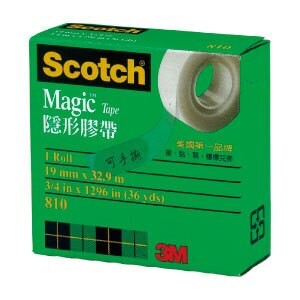 3M 810-3/4×36Yds(32.9M)隱形膠帶/卷(#7218104)