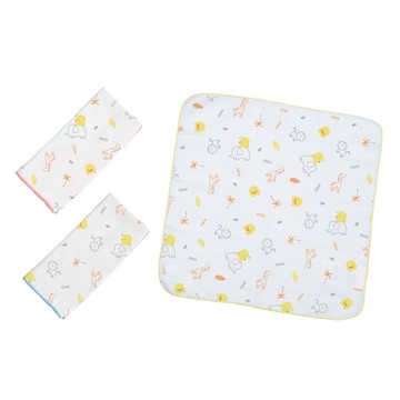 黃色小鴨 印花紗布手帕-3入（30*30CM）