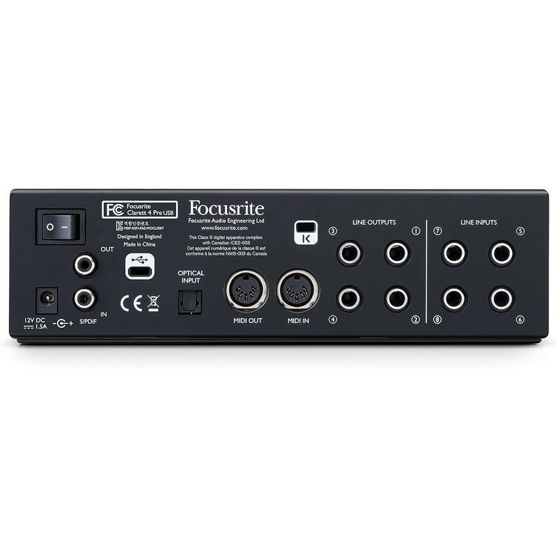 オーディオインターフェイス Focusrite フォーカスライト 18イン 8アウト CLARETT Pre USB 国内正規品