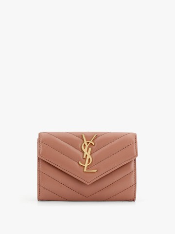 Matelassã© leather card holder - SAINT LAURENT - gender_Woman