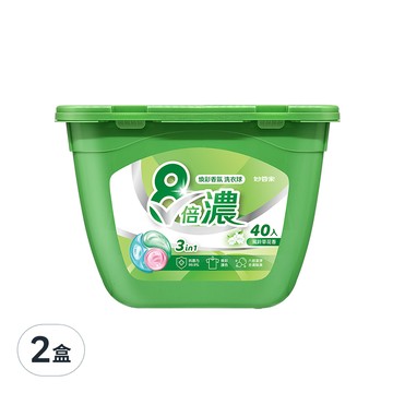 妙管家 8倍濃洗衣球 煥彩香氛 40顆  2盒