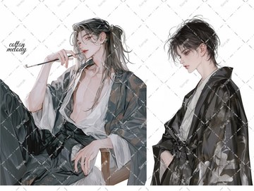 original sticker no.7834 人物貼紙 原創貼紙 人像貼紙 女孩貼紙 原創人物貼紙