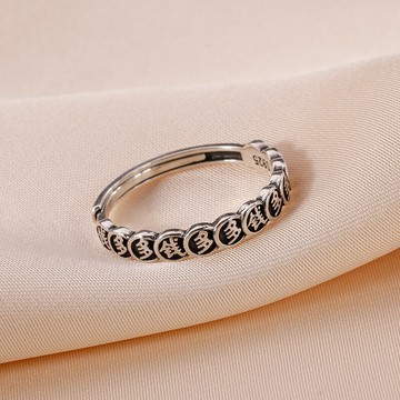 s925純銀錢多多戒指女招財轉運食指戒2022年新款發財銅錢麻將指環