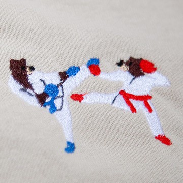 猛男熊空手道熊 T 卹男女通用 S ~ XXL