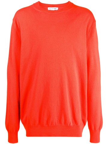 Comme Des Garçons Shirt - crew-neck wool jumper - men - Wool - S - Orange