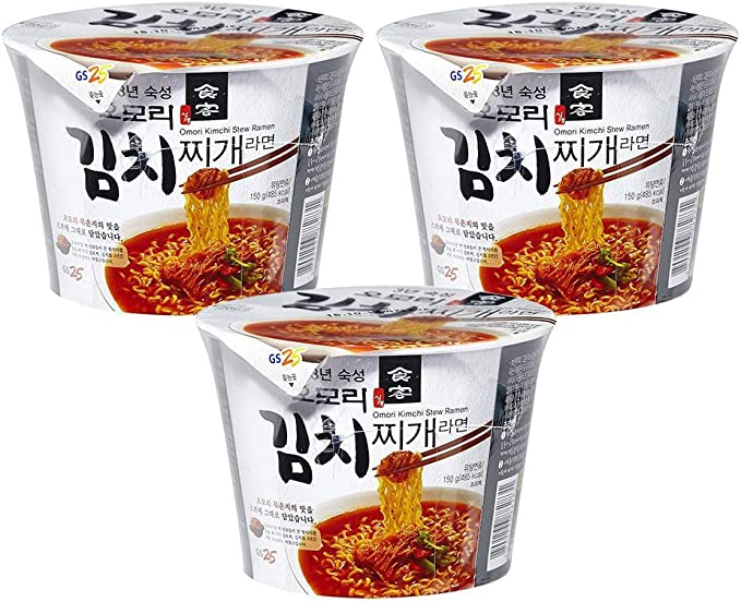 八道 GS25 オオモリ キムチチゲ カップラーメン 3個入   韓国食品   韓国ラーメン   レンジ電子調理器 ラーメン (海外直送)