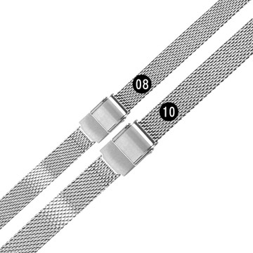Watchband / 各品牌通用 細緻透亮 輕巧耐用 米蘭編織不鏽鋼錶帶-銀色