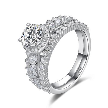 【ANGEL】歐美大氣復古滿鑽鋯石戒指