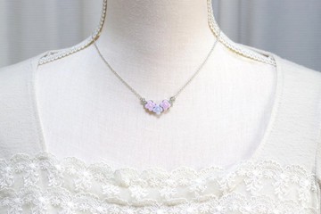 黏土藝術 繡球花項鍊・鞦韆搖曳