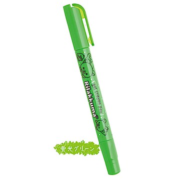 拉拉熊 gel crayon pen 螢光蠟筆。粉綠San-X