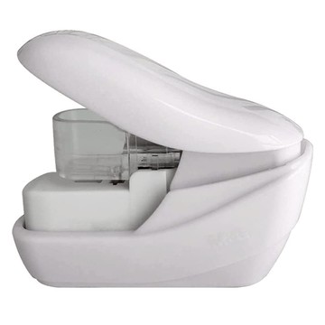 AHOYE 迷你無針釘書機 白色 無針環保安全 輕巧便攜  1個