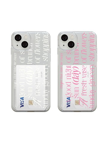 Favorite Things Clear iPhone Case with Card Slot