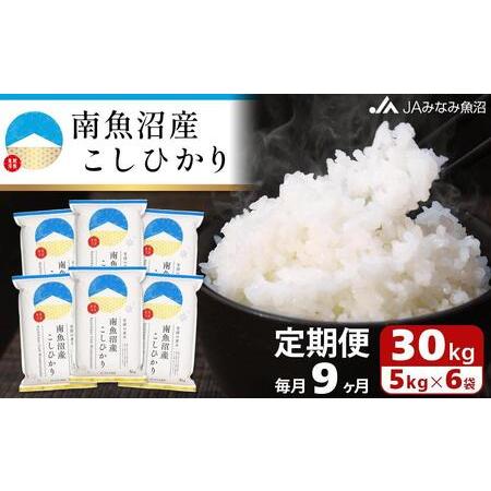 ふるさと納税 南魚沼産こしひかり（30kg×全9回） 新潟県南魚沼市