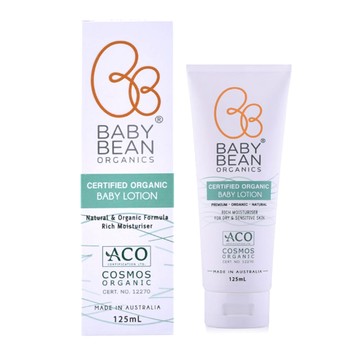 乳液 【澳洲 Baby Bean Organics】有機認證天然嬰兒潤膚乳(125ml)  敏感肌適用