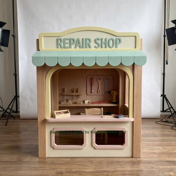 兒童木製維修店遊戲屋 + 兒童家具 - 超過 25 種客製化主題