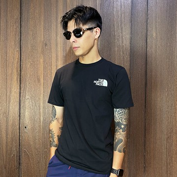 美國百分百【美國真品】The North Face T恤 TNF 短袖 T-shirt 北臉 logo 黑色 C911