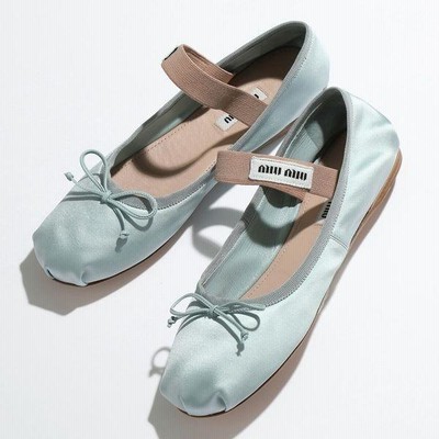 miumiu バレエシューズ ショップ サテン