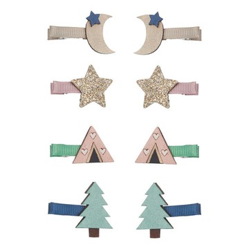 Mimi & Lula｜SS24_涼夏露營_星星月亮帳篷迷你髮夾8入