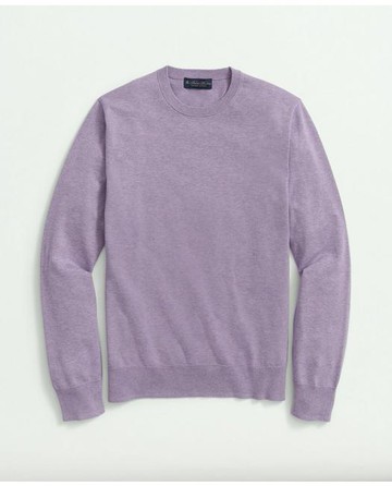 Brooks Brothers Men's Supima Cotton Crewneck Sweater | Purple Heather | Size 2XL
