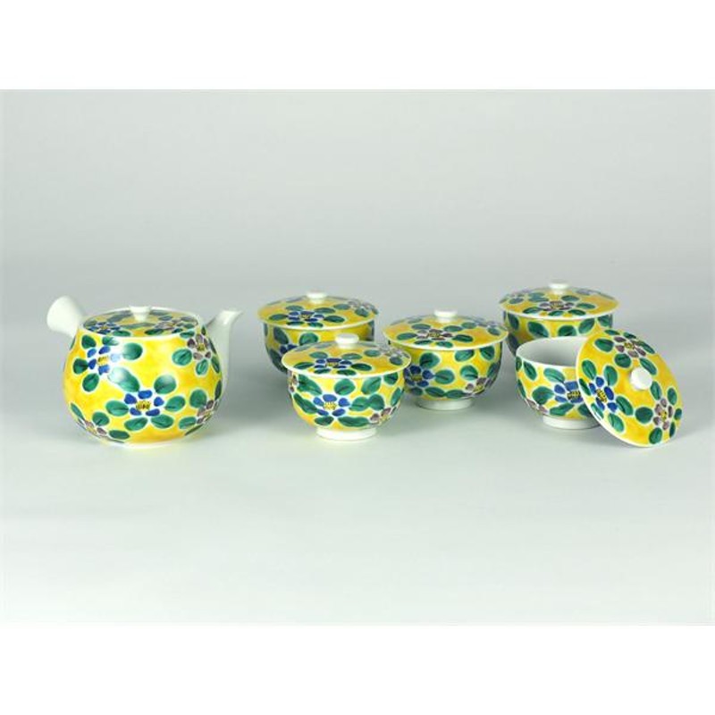 九谷焼　松峰　茶揃急須湯呑湯冷ましセット 九谷焼松峰茶揃急須湯呑湯冷ましセット | 和食器雑貨通販 九谷焼 茶器 急須