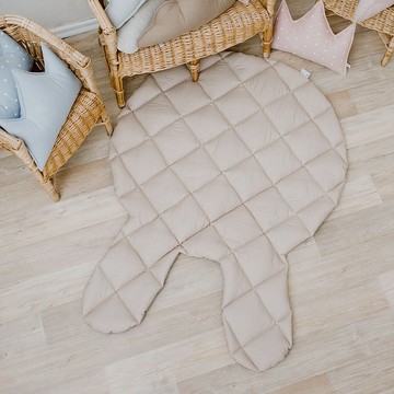 小兔子形活動遊戲墊 - 自然色兒童房裝飾