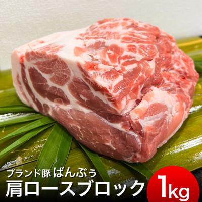 ふるさと納税 小美玉市 ブランド豚「ばんぶぅ」肩ロースブロック1kg