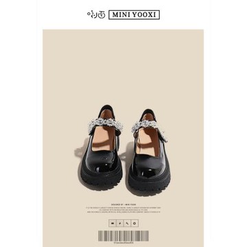 2025年新款厚底粗跟圓頭日系jk制服瑪麗珍鞋女夏英倫風松糕單鞋女