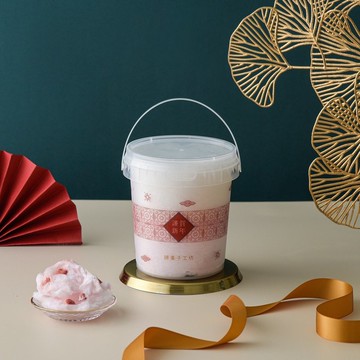 新年限定－法式草莓雙層桶裝棉花糖