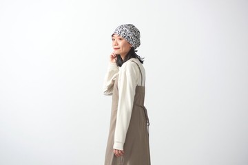 CHARM 頭巾式棉質頭巾帽