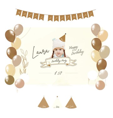 【客製化】簡約奶咖主題派對包/迷你派對包/6人派對包/12人派對