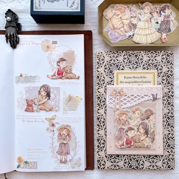 Monochimo 兒童系列 | 花邊貼紙 | 人物貼紙