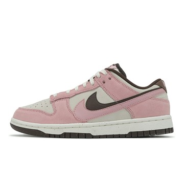 Nike 休閒鞋 W Dunk Low SE 女鞋 粉 棕 雙勾 解構 麂皮 低筒
