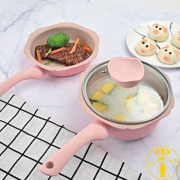 小奶鍋不粘鍋煎鍋多功能蒸煮鍋麥飯石【雲木雜貨】