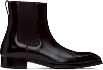 TOM FORD 黑色 Leather Elkan 切尔西靴