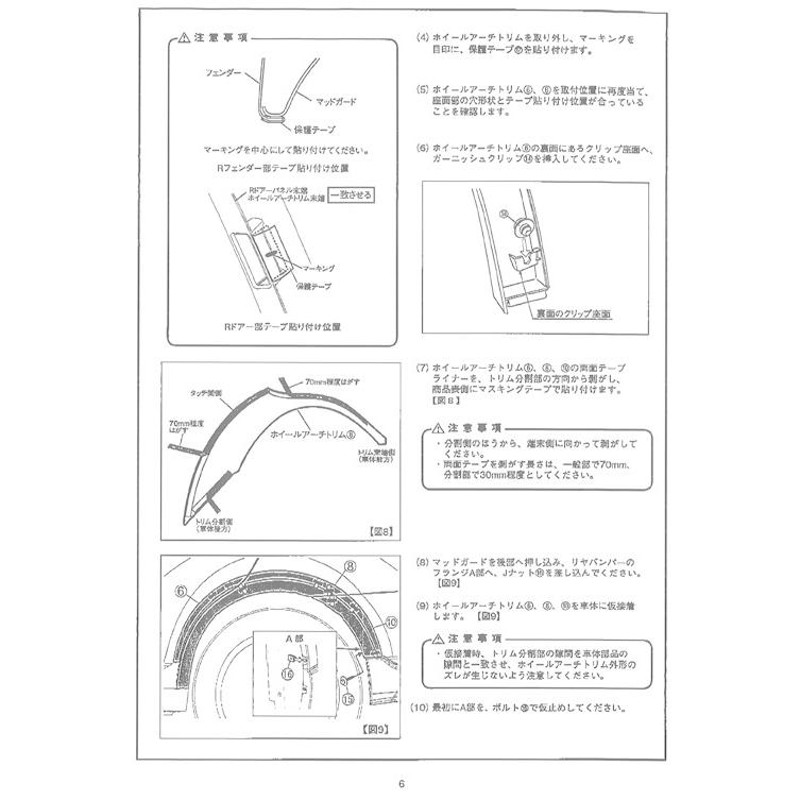 E2017AL100【スバル純正品】ホイールアーチトリム レガシィ