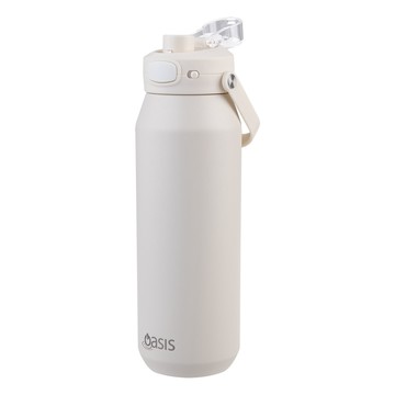 澳洲 Oasis 三層陶瓷彈蓋保溫瓶 1000ml (燕麥白) 保溫杯 水壺 水瓶