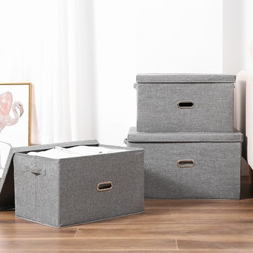 joeki大款賣場棉麻 摺疊收納箱 棉麻收納箱 厚收納箱 大容量收納盒 sn0905