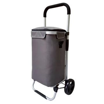 U-CART 優卡得 日式摺疊購物車 輕便款 鋁合金材質 尺寸45*34*97CM  灰色 + 黑色 + 銀色  1個