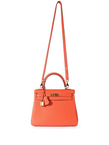 Hermès Pre-Owned - Kelly 25 Retourne two-way handbag - women - Leather - One Size - Orange