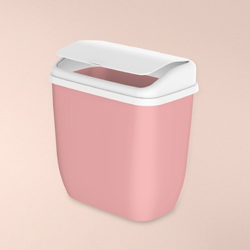 beatrice 碧翠絲強力無痕桌面垃圾桶-粉