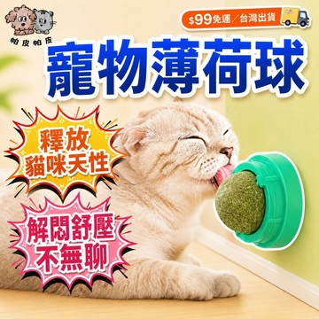 天天99免運! 解悶舒壓不無聊 寵物薄荷球 貓薄荷球 旋轉貓薄荷球 貓咪薄荷球 貓草球 US3