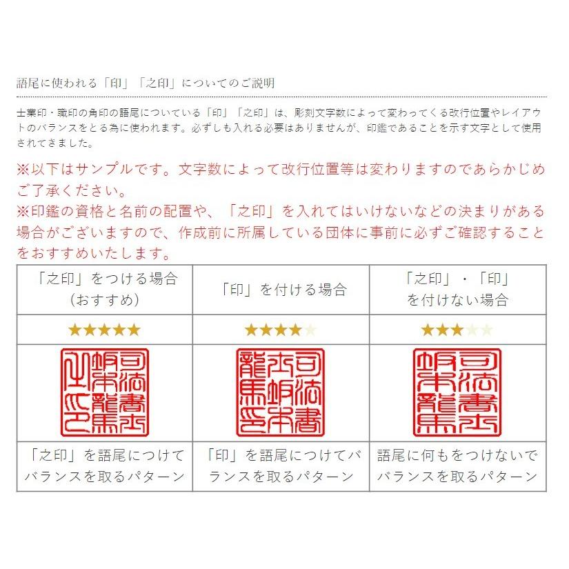 士業用印鑑 司法書士 角印 職印 資格印 先生印 黒水牛 天角 24mm はんこ 印鑑 あすつく 即日発送 中